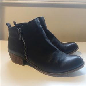 Lucky Brand Black Leather Basel Booties